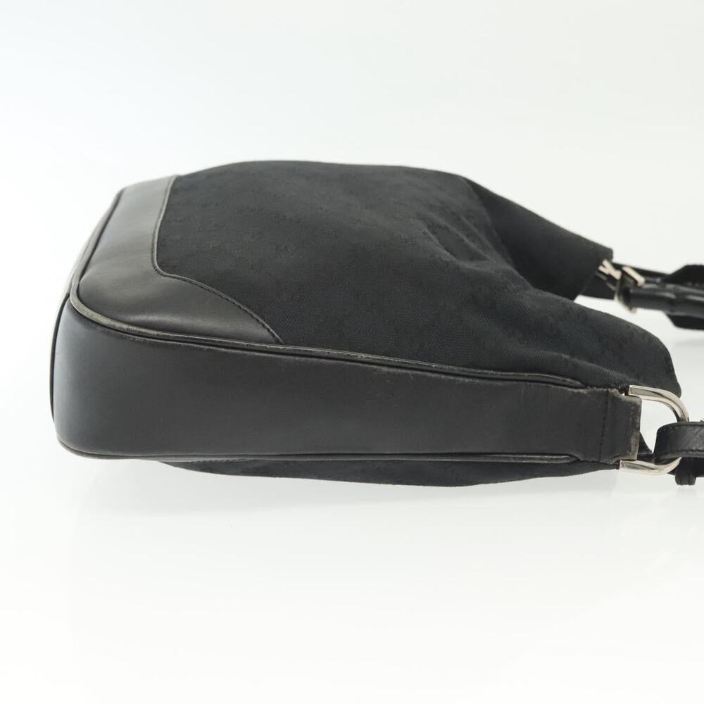 GUCCI Bamboo GG Canvas Hand Bag Black Silver 001 001 - Picture 4 of 16